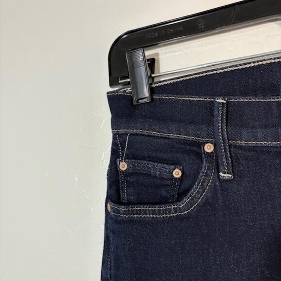 Mother Jeans Womens 26 Dark Wash The Swooner Crop Fray High Rise Made in USA - Picture 2 of 11